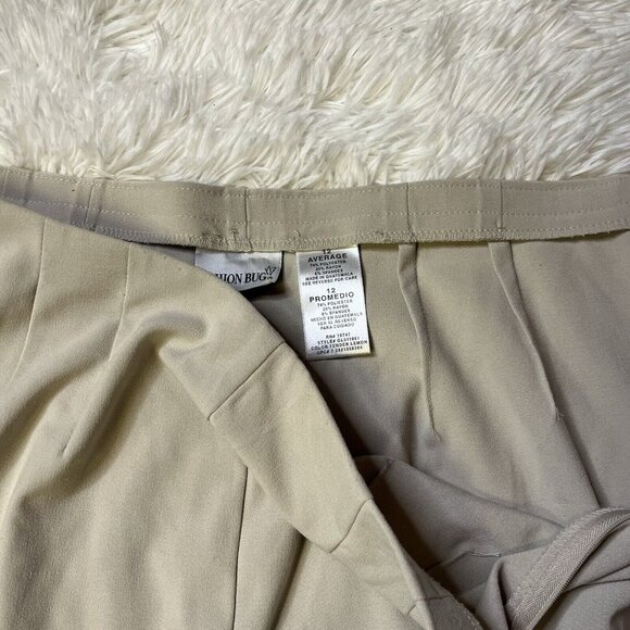 Fashion Bug Pants Women Size 12 Average Business Causal Stretch Beige Khaki - Picture 3 of 5